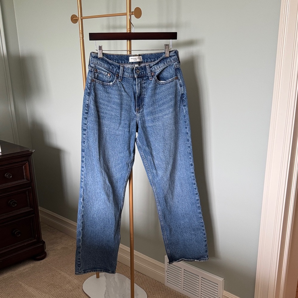 Abercrombie & Fitch Baggy Low Rise Jeans Curve Love